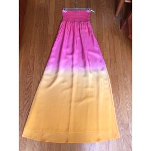 Carrie Dress Dip Dye in Pink Salmon
